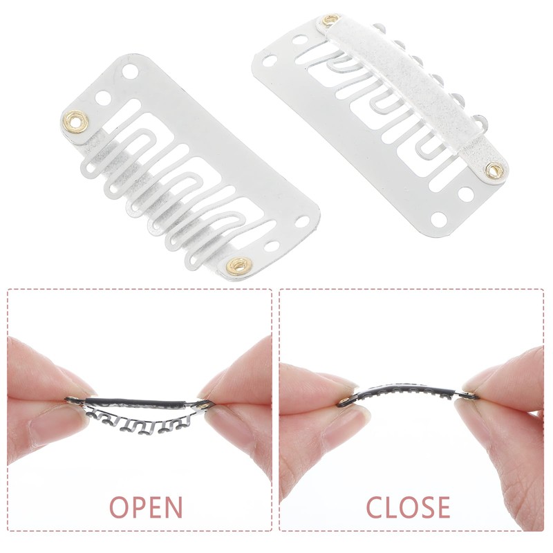 Prasacco Pack of 40 Hair Extensions Clips, Wig Clips, Hair