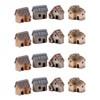 iplusmile 16pcs Miniature Fairy Garden miniature terrarium decoraciones para salas de casa small house building kit box garden miniature house