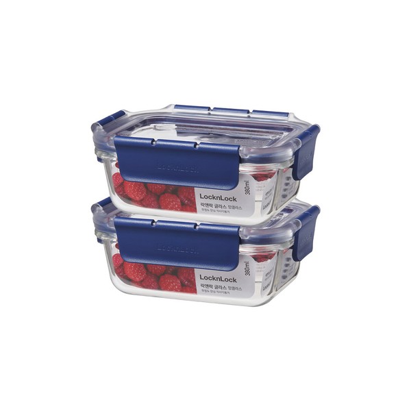Lock&amp;Lock [1+1] Lock&amp;Lock Top Class Rectangular 380ml 2 units (LBG422B)