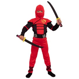 Magicoo Children's Ninja Costume Boys Size 92 to 140 Red