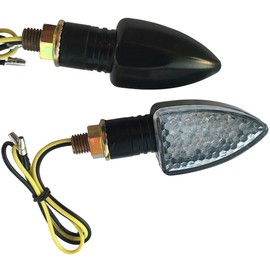 2 x Black LED Turn Signal Lights Indicators Blinkers Lights for 1993 Honda Nighthawk 750 CB750 49 State