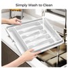 ukeetap Extra Large Expandable Silverware Organizer, BPA-Free Food-Safe Cutlery Flatware