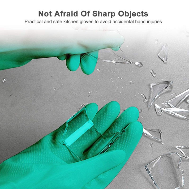 Healifty Oil Resistant Rubber Gloves Housework Dishwashing Gloves Waterproof Gloves
