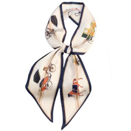 ODYQIG Head Scarf Silk Neck Bag Scarfs for Women Hair Scarfs Purse Satin Fashion Handbags Scarves,White Horse