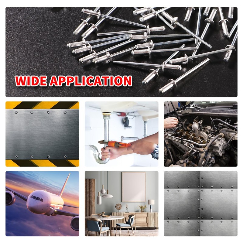 YIXISI 180 PCS M3x10 mm Dome Blind Rivet, Metal Rivets