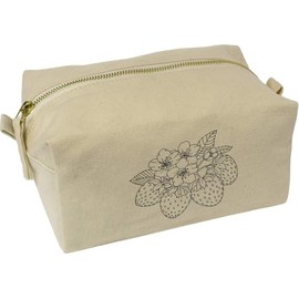 'Strawberry Plant' Canvas Wash Bag/Makeup Case (CS00039655)