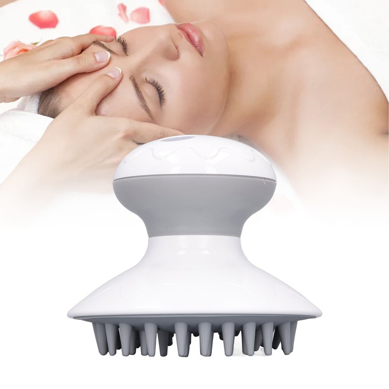 Vibrating Head Massager Rechargeable Kneading Waterproof Multi Functional Electronic Scalp