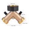3/4 Y Shape Thread 2 Way Brass Garden Hose Connection