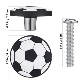 OSALADI Knobs for Dresser Drawers, Pack of 6 e Footballs, Dressers Football Boys Chest of Drawers, Football Door Handles, Kitchen Cupboards, Door Drawers, Cupboard Door Handles