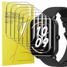 Blueshaweu Screen Protector Compatible with AcclaFit Smart Watch 1.85 Inch L69C, HD Clear Flexible TPU Screen Protector [Pack of 6] for AcclaFit L69C Smartwatch (Transparent)