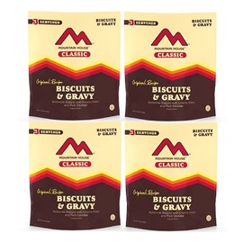 Mountain House Classic Biscuits & Gravy | Freeze Dried Backpacking & Camping Food | 4-Pack