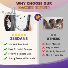 M4 x 50mm Machine Screws, 20PCS Pan Head Machine Screws 304 Stainless Steel Metric Assortment, Truss Head Bolts, Full Thread, Phillips Drive for Furniture Repairs and 3D Printer