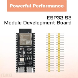 YEJMKJ ESP32 S3 Development Board N8R8 ESP WROOM 32 S3 IoT Type-C Core Hat, Dual Type-C ESP32-S3 DevKitC 1 Industrial Internet of Things (IIoT) Smart Home Automation Cores Microcontroller Processor