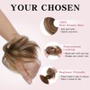 TESSHAIR Human Hair Messy Bun Hair Piece Scrunchie Women’s Hair