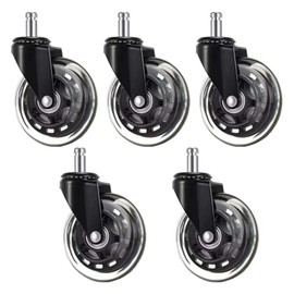 Ruedas Suaves para Silla de Oficina de 3 Pulgadas, Llantas Universales Silenciosas con Rotación 360° para Sillas de Oficina, Ruedas para Muebles Resis