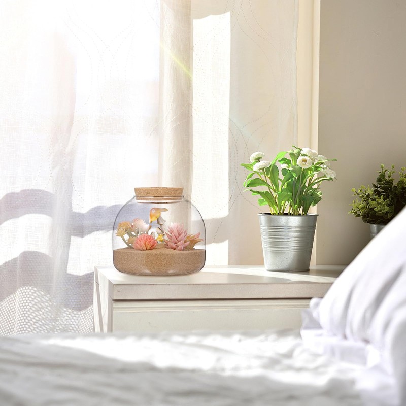 POPETPOP Glass Plant Terrarium - Glass Terrariums for Plants Terrarium