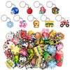 Jongdari 80pcs Cute Keychains for Kids, Random Different Cartoon Assorted