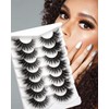 Lashes 20mm Fluffy False Eyelashes Thick Volume Dramatic Cat Eye