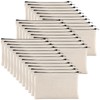 Yarlung 32 Pack Canvas Zipper Pouch, 8x5 Inches Blank DIY