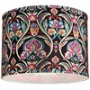 Multi-Color Embroidered Large Drum Lamp Shade 15" Top x 15"
