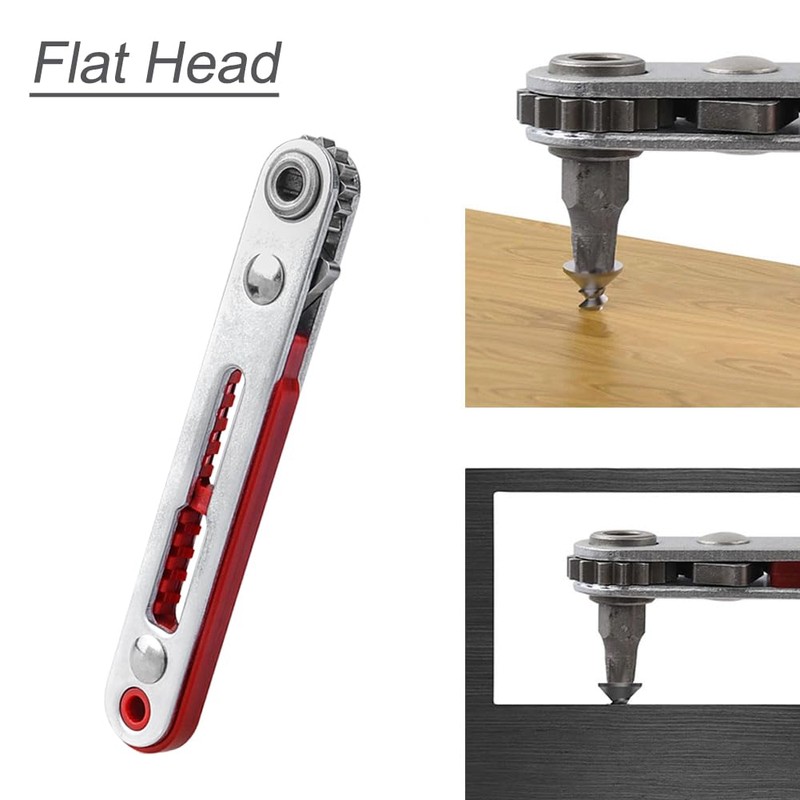 Bestgle 2pcs Mini Ratchet Wrench Set, 1/4" Drive Socket High