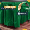 Ruffle Table Skirt Emerald Green 6 Pack 14 Ft Long