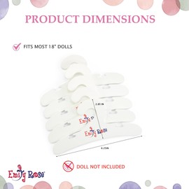 Emily Rose 18" Doll Clothes Closet Armoire with 5 Notched Organization Hangers - Floral Furniture Collection - Fits American Girl Doll Clothes & Accessories
