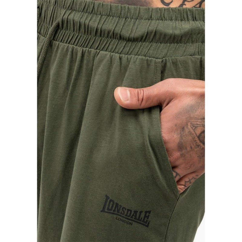 Lonsdale Men's Moy Tracksuit, Olive/Black