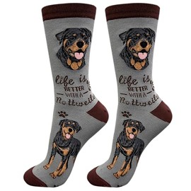 E&S Pets Pet Lover Socks - Dog Socks - Cat Socks - Pet Lover Gifts - Cute Crew Socks - Unisex - Novelty Socks, Rottweiler, One Size