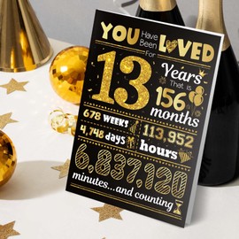 TSVATE 13th Birthday Card, 13 Year Old Boy Gifts, 13th Birthday Decorations For Boys, 13th Birthday Gifts For Girls, 13 Year Old Birthday Card For Boys, Son, Grandson, Nephew, Brother, Sweet 13 Bday