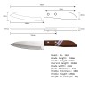 Kiwi KITCHEN UTILITY 4" FRUIT KNIFE WOOD HANDLE, Kiwi #503