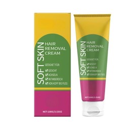 Haarentfernungscreme, Soft Skin, 100g, für Gesicht und Körper，Enthaarungscreme für Gesicht, Achseln & Intimbereich Schnell, Schmerzfrei & Langanhaltend – Für Alle Hauttypen – Vegan & Tierversuchsfrei