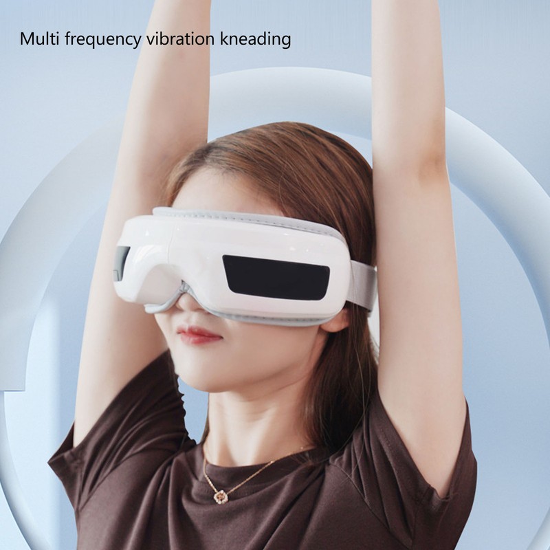 Heated Eye Massager Hot Compress USB Rechargeable 5 Modes Soothing