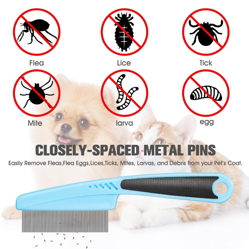 Flea Comb Removal Lice Combs Stainless Steel Fine Tooth Comb