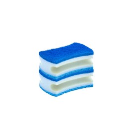 Superio Scrub Sponge with Grip (2 Pack) Heavy Duty Duel Sided Kitchen Sponge Cellulose Kosher Easy to use Dish wash Sponge… (Blue)