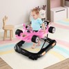 Honeyjoy 4-in-1 Foldable Baby Walker w/ 3-Level Adjustable Height Detachable