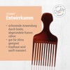 TITANIA Afro Comb (Brown) | Comb for Afro Hair |