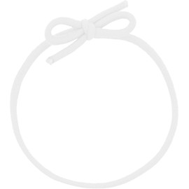 Mandala Crafts 16 Inches Pre-Tied Stretch Loops with Pre Tied Bows from Elastic Ribbon - 100 White Elastic Bows Boxes Bows Tags Gift Elastic Wrapping Cord String