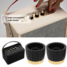 Pack of 10 Audio Knobs Wave Pots Amplifier Push On Audio Button Barrel Audio Button Compatible with Marshall Amp JCM 800 900 2000 Plexi JMP Black and Gold