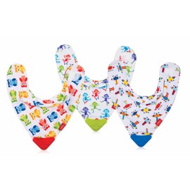 Nuby ID4290 Bandana Bib with Teether (assorted colours )