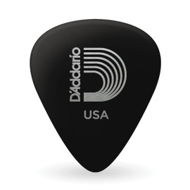 D'Addario Accessories Black Celluloid Guitar Picks, 10 pack, Medium