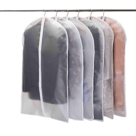 Niviy Garment Bag, Suit, Pack of 6, High Quality Garment Bags, Transparent 60 x 100 cm, Breathable Fabric for Suits, Dresses, Coats, Jackets, Shirts, Evening Dresses, Suit Bag, Storage, Garment Cover