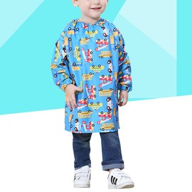 Ifundom Waterproof Painting Apron for Kids - Protective Clothes, Overalls, Art Smocks for Children 3-5, Toddler Paint Clothing