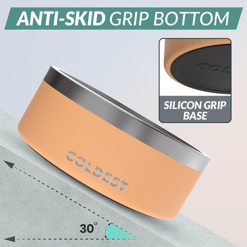 Coldest Dog Bowl - Anti Rust Metal & Non Slip