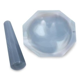 Cole-Parmer 4" Agate Mortar & Pestle Set, 75 mL