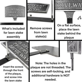 Montague Metal Products - Security Alert No Trespassing Arch Plaque Sign - Wall Mount or Yard Display Plaque - Business Warning Sign - Powder Coated Aluminum - UV Resistant - Easy to Install!