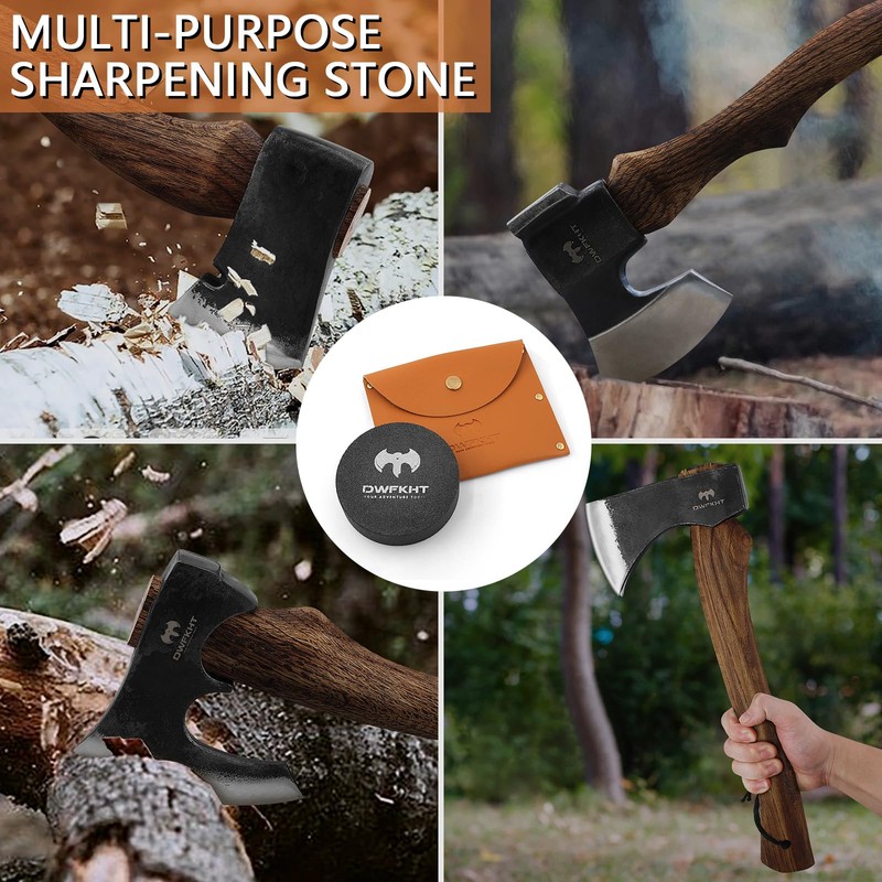 DWFKHT Axe Sharpener - Hatchet/Machete Sharpening Stone, Whetstone Blade &