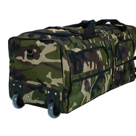 Rockland Rolling Duffel Bag, Camouflage, 36"