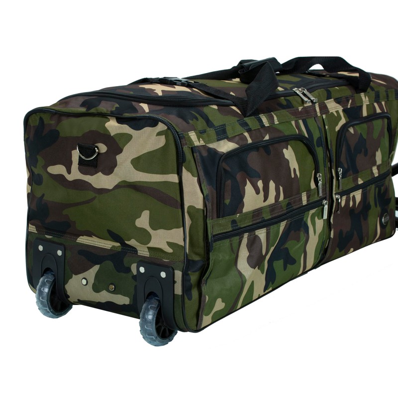 Rockland Rolling Duffel Bag, Camouflage, 36"