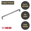 VIBE 19mm Pull Handle Rear Fix Straight 450x19mm on Polished